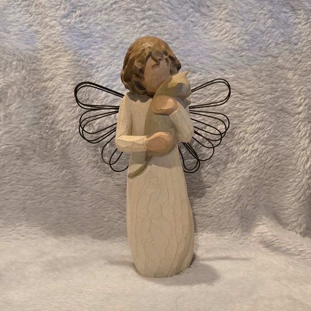 Willow Tree With Affection Angel Figurine Susan Lordi DEMDACO Cat 2003 4.25 inch